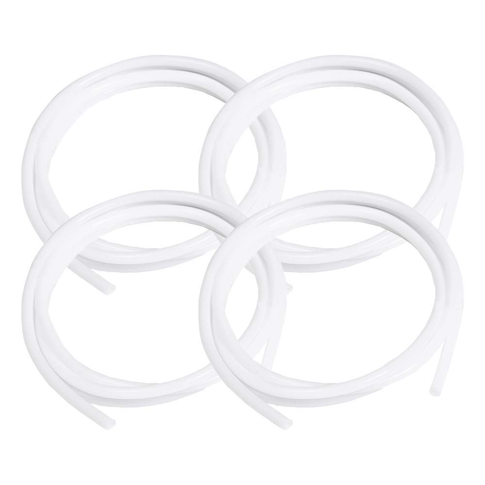 BRIEFCEC PTFE Teflon Bowden Tube for 1.75 Filament (2.0mm ID/4.0mm OD) 1 Meters Connector Tubing for 3D Printer (4Pcs, White)