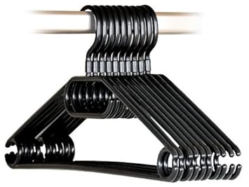 Kesper 16810 Kunststoff-Kleiderbügel, 10-er Pack, Breite: 40 cm, schwarz