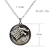 LUREME Vintage Round Shape Wolf Pendant Necklace for Fans Costume Jewelry (nl005380)