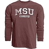 Blue 84 NCAA Unisex-Adult NCAA Officially Licensed Long Sleeve T-Shirt Team Color Dyed Ringspun Vintage