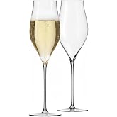 Holmegaard Notes Champagne Glass by Tom Nybroe | Fine Glass | 12.8 oz | Set of 2