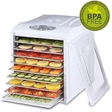 BioChef Arizona Sol Food Dehydrator 9 x BPA FREE Stainless Steel Drying Trays &amp; Digital Timer - Includes: 3 x Non Stick &amp; 3 x Fine Mesh Sheet &amp; Drip Tray. Best Drier for Raw Food, Fruit, Jerky