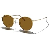 MERRY'S Trendy Round Metal Polarized Sunglasses for Women and Men Retro Classic Vintage Shades S6447
