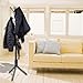 Water-chestnut Coat Rack, Stainless Steel Hat Hanger, Modern Designed Metal Base Tree Stand Holder Hooks Hanging Jacket Hat Umbrella Bags Scarves Towels (White)