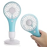 Intsun Battery Operated Portable Fans USB Mini Handheld Fans Pocket Personal Fans for Travel Office Desk Outdoor Indoor (Blue)