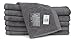 SALBAKOS - 100% Turkish Cotton Heirloom Quality Wash Cloth, Hand, Bath, Bath Sheet Towels and Bath Rugs & Mats (Light Gray, 12 Washcloths)