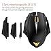 GAMDIAS Erebos Laser MOBA Gaming Mouse with 8200 DPI, Adjustable Side Panels, 256K Built in Memory, OTF record, Weight System & 7 Programmable Buttons(GMS7510)