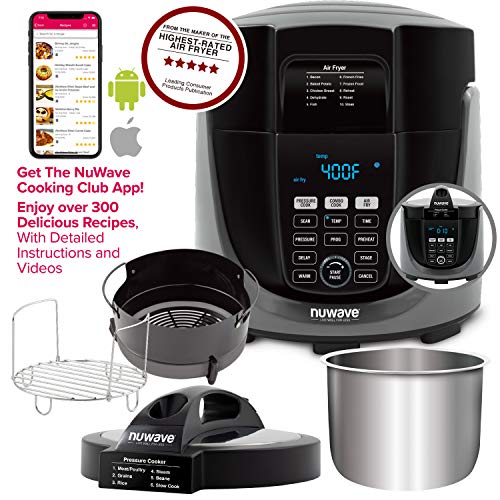 Nuwave Duet Pressure Cook and Air Fryer Combo Cook; Stainless Steel Pot
