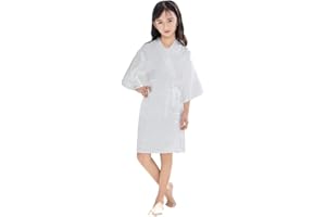 Toddler Kimono Solid Silk 𝐑obes for Flower Girls in Bridal Part𝐲 Kids Satin 𝐑obe for Wedding Bath𝐫obe Sl𝐞epwear