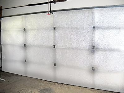 NASATECH White (Pre-cut 8 Panel) 1 Car Garage Door Insulation Foam Kit