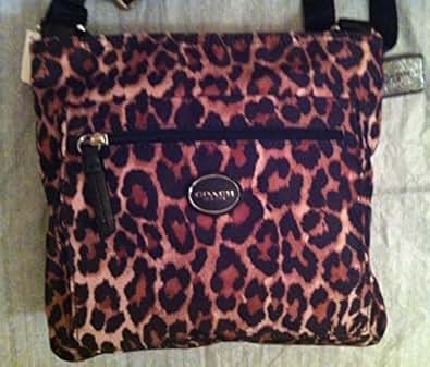 Coach Ocelot Leopard Print Nylon Crossbody Shoulder Bag - 33313: Handbags: Amazon.com