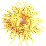 EachWell Fashion Autumn Kids Toddlers Loop Round Tassel Knit Wool Infinity Scarf Yellow