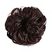 Haironline Scrunchie Bun Up Do Hair Piece Hair Ribbon Ponytail Extensions Wavy Curly Medium Brown, 55 Gram