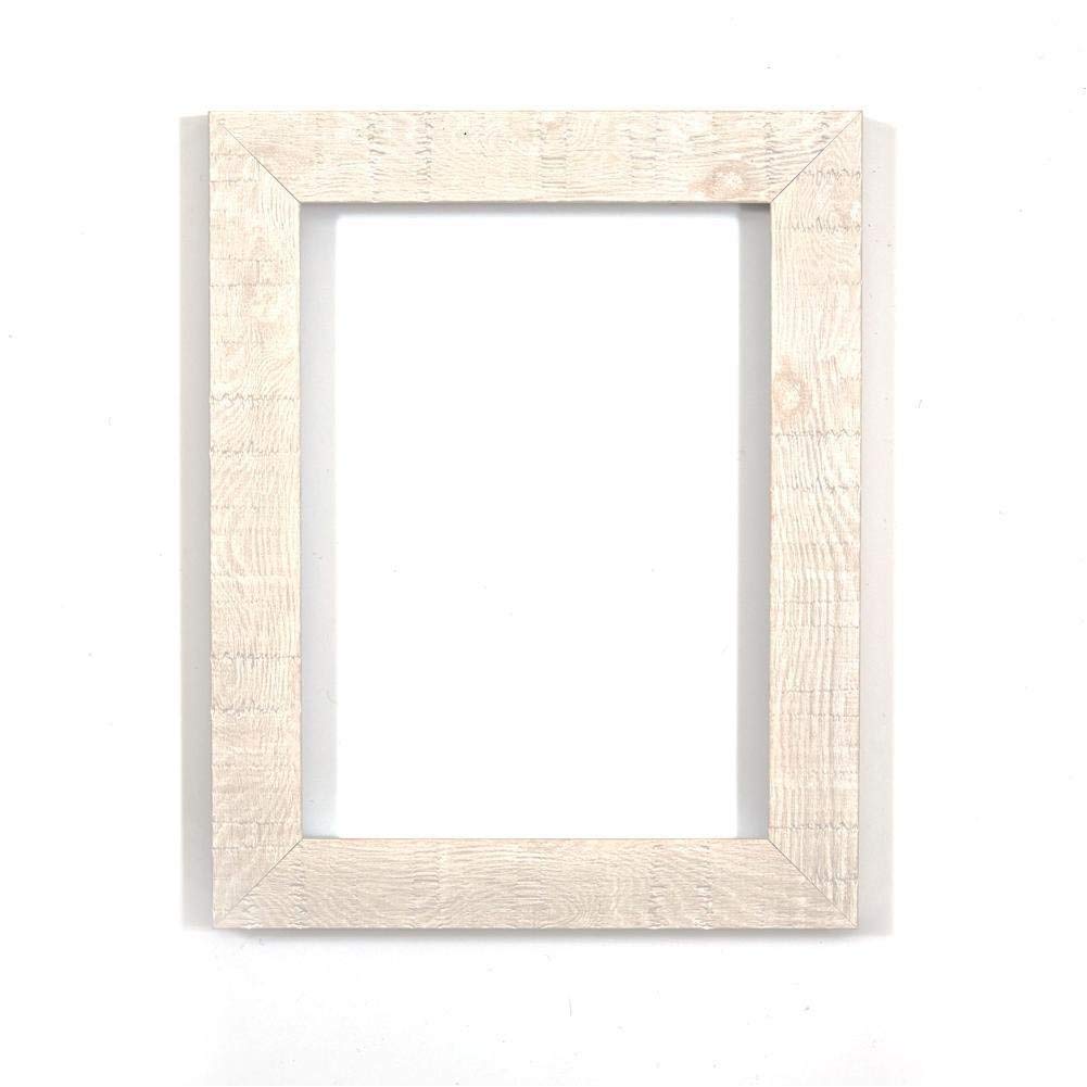 Shabby Chic Rustic-Wood- Grain Picture/Photo frame - White Colour - 7" x 5" Size