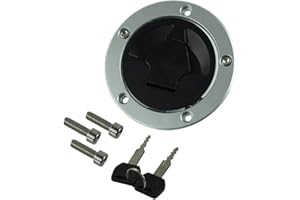 RAYANA Fuel Gas Tank Cap Cover Keys Compatible For Kawasaki Ninja ZX600 ZX636 ZX10R ZX14R ABS 2007-2015