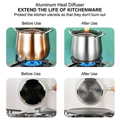 Heat Diffuser For Gas Stovetop, 11 Inch With Handle Square Aluminum Heat Diffuser Plate