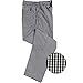 Unisex Contemporary Black & White Check Baggy Chef Pants