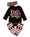 MA&BABY 3pcs Baby Girl Boy Cute Long Sleeve Romper Leg Warmers Hairband Outfits Christmas Sets (0-6 Months)