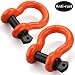 LIBERRWAY Shackles 3/4" (2 Pack) D Ring Shackle Rugged Off Road Shackles 28.5 Ton (57,000 lbs) Maximum Break Strength with 7/8'' Pin Heavy Duty D Ring for Jeep Vehicle Recovery, Orange