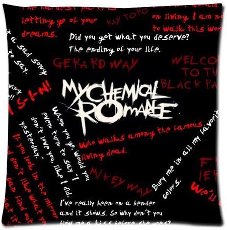 RAROFU Famous American punk band My Chemical Romance Custom Zippered Pillow Cases 18x18 (Twin sides)