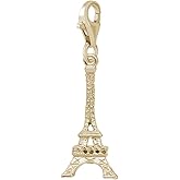 Eiffel Tower Charm with Lobster Claw Clasp, Charms for Bracelets and Necklaces