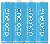 Eneloop Newest Version 4th Generation AA NiMH Pre-Charged Rechargeable Battery Blue Pack of 8