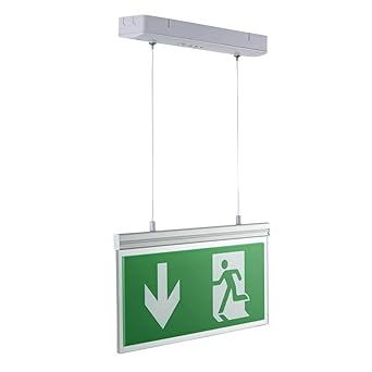 Biard 2 8w Led Green Double Sided Hanging Emergency Exit Sign
