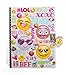 Hot Focus Emoji Secret Diary with Lock – 7” Journal Notebook with 300 Double Sided Lined Pages, Padlock and Two Keys for Kids
