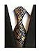 MENDENG Gold Blue Mens Floral Paisley Ties Silk Jacquard Woven Suits Tie Necktie