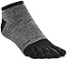 FUN TOES Mens Toe Socks Barefoot Running Lightweight -Value 6 Pairs Pack- Size 6-12 (2 Black-Orange/ 2 Black-Grey/ 2 Grey-Yellow)