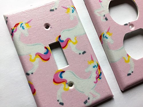Pink Unicorn Light Switch Cover - Various Size Light Switchplates Offered