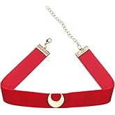 Ziper Red Moon Usagi Choker Halloween Cosplay Chocker Necklace Jewelry