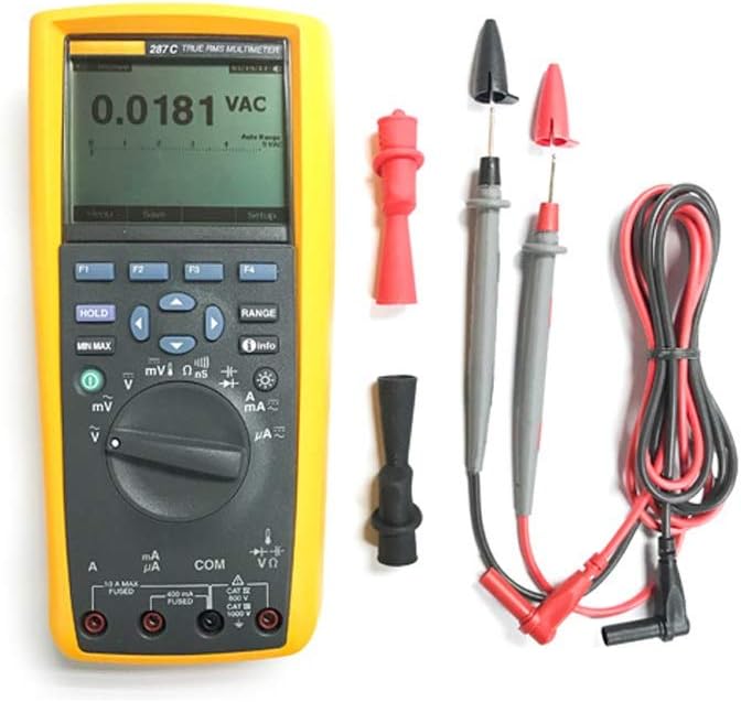 JUJIANFU Professional True-rms Industrial Logging Multimeter with Trend Capture Voltmeter Ammeter OHM AC DC Tester (Color : Yellow, Size : 289C)