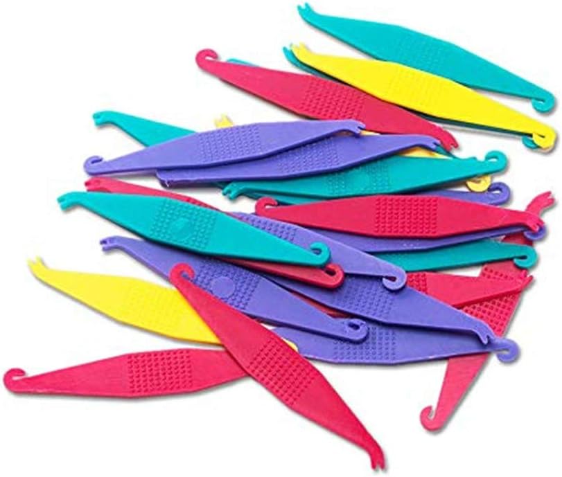 Dental Elastic Rubber Bands Placers for Braces Disposable Plastic Orthodontic Elastic Placers Multi-Color 10PCS (Random Color): Health & Personal Care