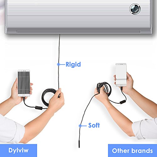Dylviw 3 Meter(9.84ft) Rigid Cable USB C Endoscope Type C Borescope Inspection Camera 2.0 Megapixels HD Snake Camera for New Android Samsung Galaxy S8, S8 Plus, Google Pixel, Nexus 6p(Not for iPhone)