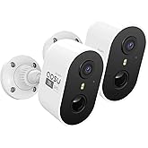 AOSU 2PACK Security Cameras Wireless Outdoor, 2K Battery Powered Camera Surveillance Exterieur Sans Fil with Spotlight & Sire