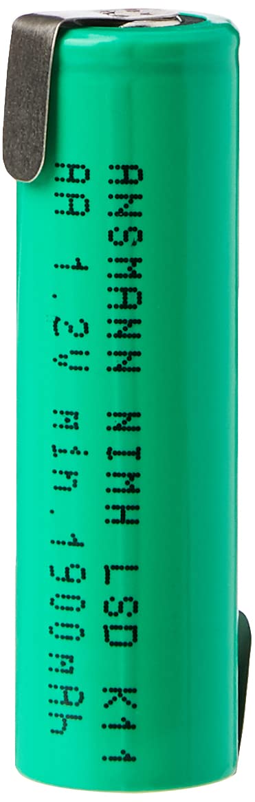 Ansmann AA Flat Top Battery with Solder Tail [Pack of 1] 1900 mAh 1.2V NiMH Rechargeable Battery with Z-Tags - NOT SUITABLE FOR VAPES