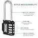 Combination Lock For Locker Outdoor - TOWOKE 4 Digit Weatherproof Resettable Padlock With 2.5 Inch Long Shackle, Zinc Alloy Lock For School Gym Locker, Backyard Gate, Hasp Cabinet, Fence - 2 Pack