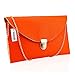 GEARONIC Clutch Purses, PU Leather Evening Envelope Clutch Handbags Womens Crossbody Bag with Chain Strap Orange