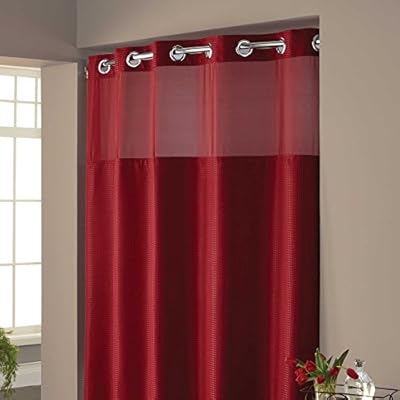 Amazon Com Hookless Waffle Fabric Shower Curtain Size 54 X