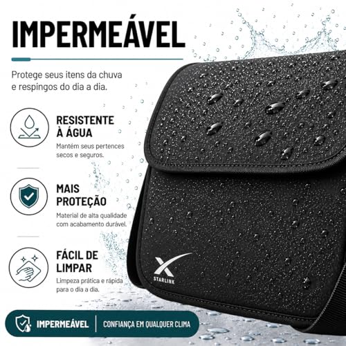 Case Bisbel Bolsa Compatível com Starlink Mini Premium Aveludada Com EVA Interno Proteção Reforçada Para Transporte