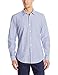 Amazon Brand - Goodthreads Men's Standard-Fit Long-Sleeve Banker Striped Shirt, Blue, Large