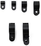 QWORK 200 Pcs Nylon P Clips Cable Management Fasteners Black 6 Sizes view 2