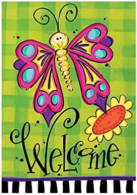 Custom Decor Flag Gingham Butterfly Garden Garden flags decorative flags initial flags party flags 28 x 40 Inch Double Sided banner home flags Print house flags