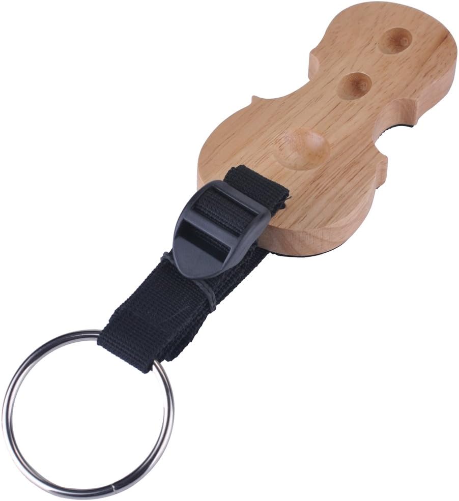 Solid Wood Cello Endpin Rest Non-slip Stopper Anchor Protector in Cello Shape 3 Holes Holder(Cello Shape -Natural Wood) - Image 3