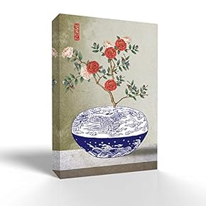 Canvas Wall Art Blue and White Porcelain Pictures Home Wall Decorations for Bedroom Living Room Paintings Canvas Prints Framed - 12x18 inches