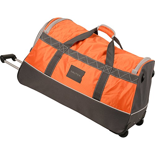 Nautica Dockside Wheeled Duffle (30in) and Duffle Bag (22in), Charcoal