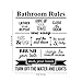 Vinyl Wall Art Decal - Bathroom Rules Close The Door Put The Seat Down Wash Your Hands. - 23
