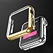 Apple Watch Case, HuanlongTM Apple Watch PC Plated Cover Case Slim Premium Super / Exact Fit / Plastic Cover Snap On Hard Protective Case for Apple Watch (PC Case Gold 42mm)