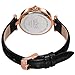 Burgi Diamond Accented Flower Dial Watch - 4 Diamond Hour Markers On Genuine Leather Strap - BUR128